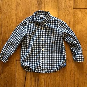 Toddler Poplin Plaid Long Sleeve Button Down